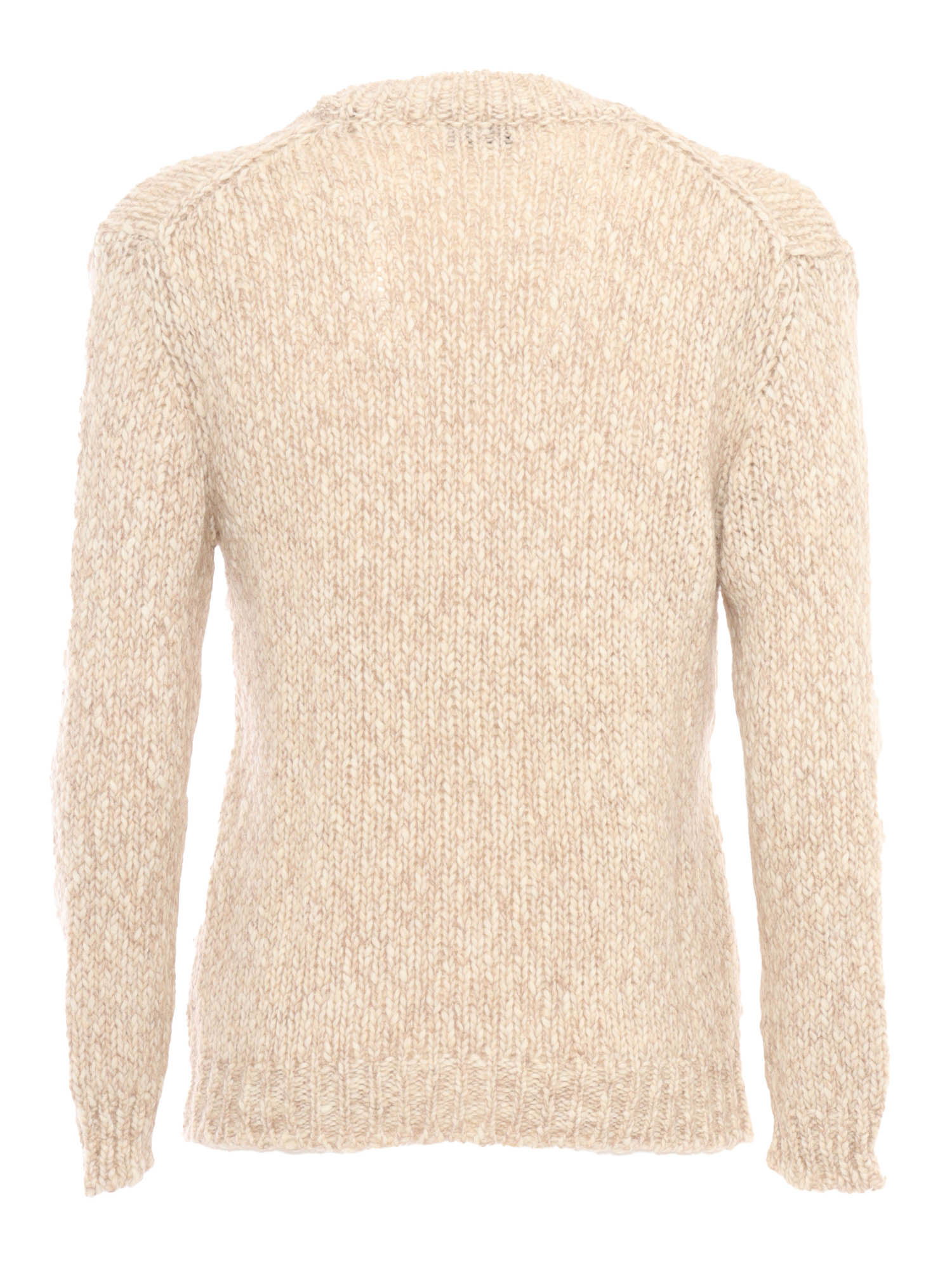 Macro Tweed cardigan over fit Beige Wool Alpaca Polyamide