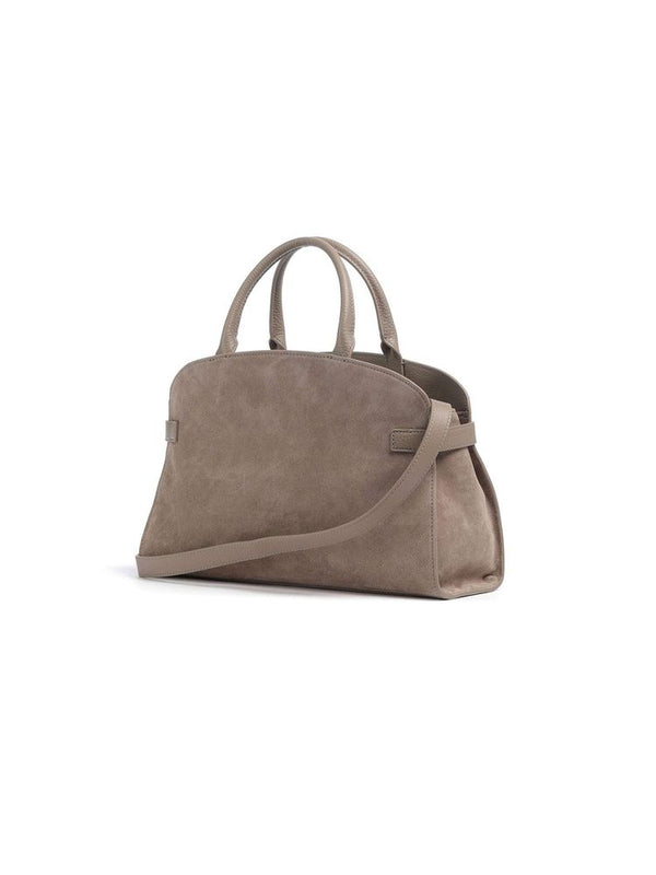 Coccinelle Handbag Warm Taupe Suede Leather/grained Leather Bags / Handbags