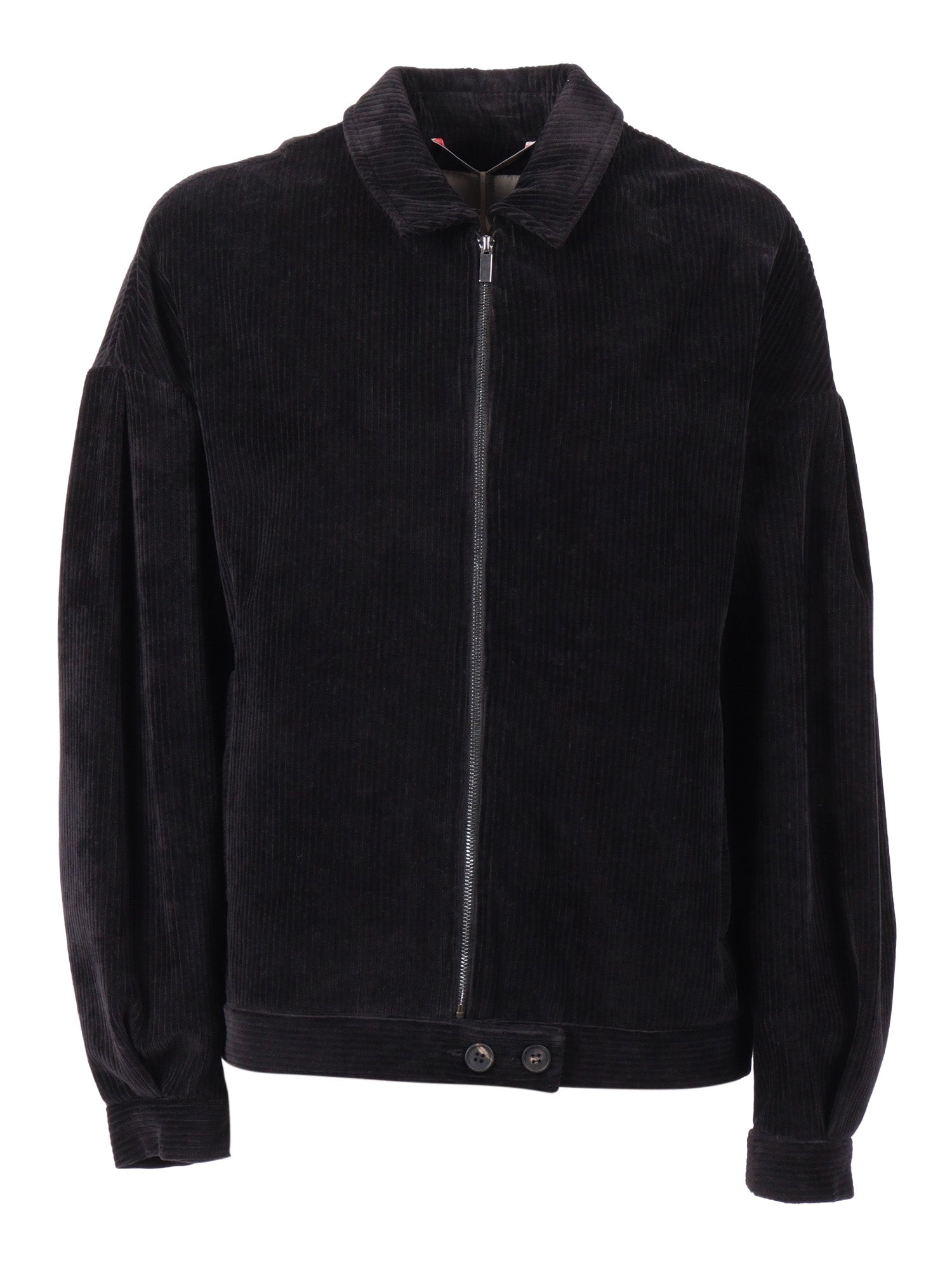 Jersey Jacket Black Cotton Polyester