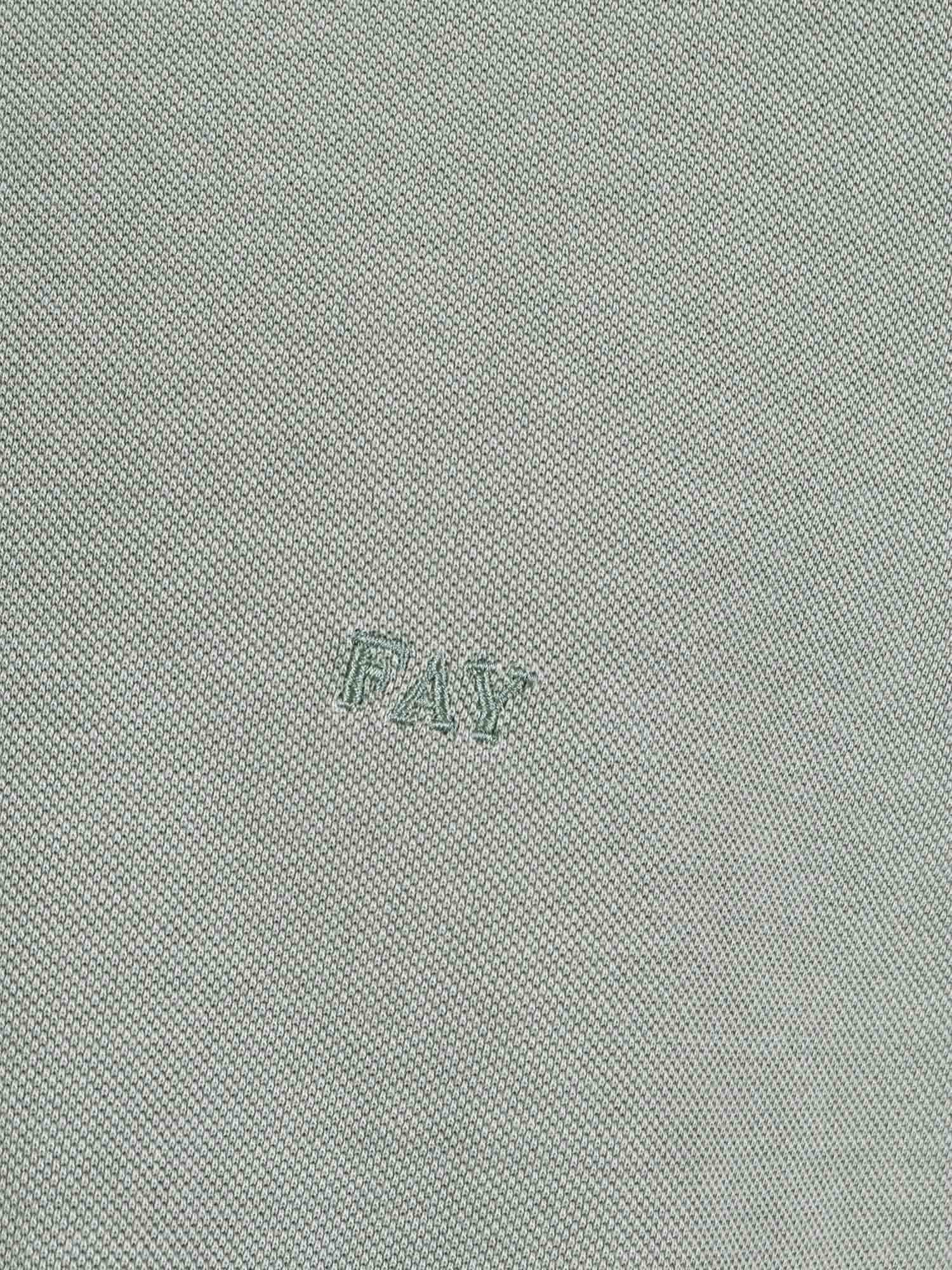 FAY PIQUET TINTO FROSTED T-SHIRT Green Cotton Short Sleeves