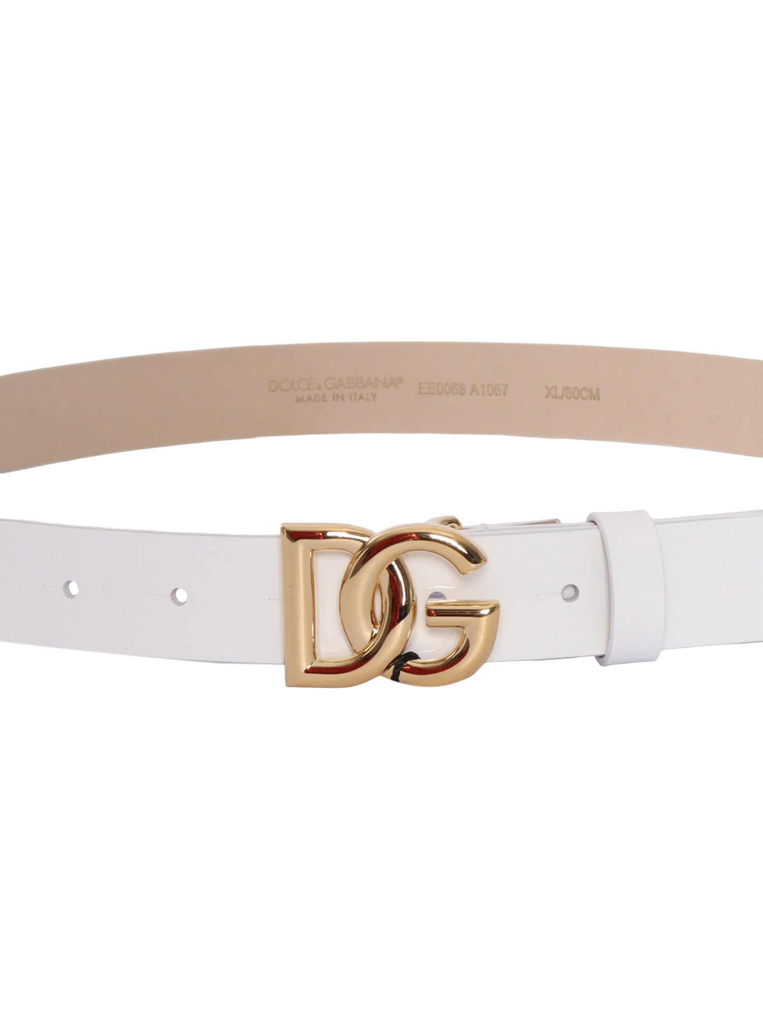 LOGO BELT White Calf Leather