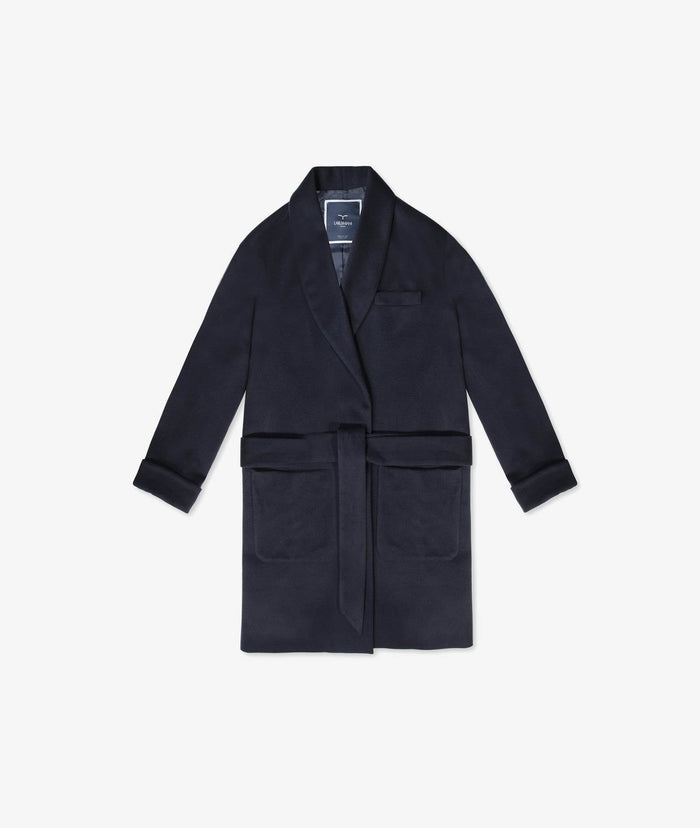 Dressing Gown Coat Pollitt Blue Capo Lungo Industriale