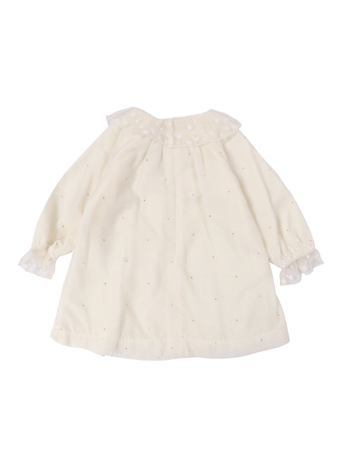 DRESS White Viscose Nylon Lining Cotton