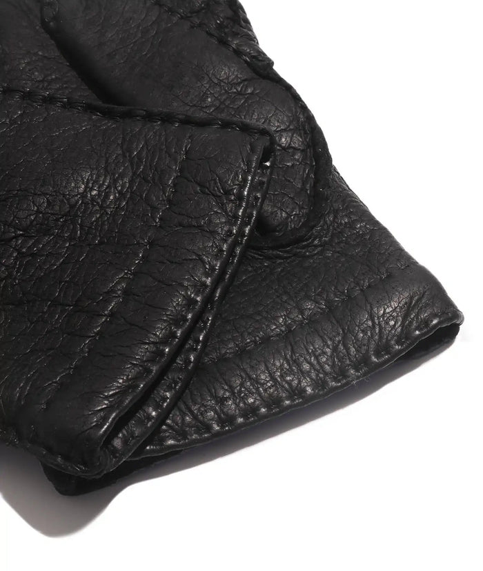 Peccary And Cashmere Gloves Black Man