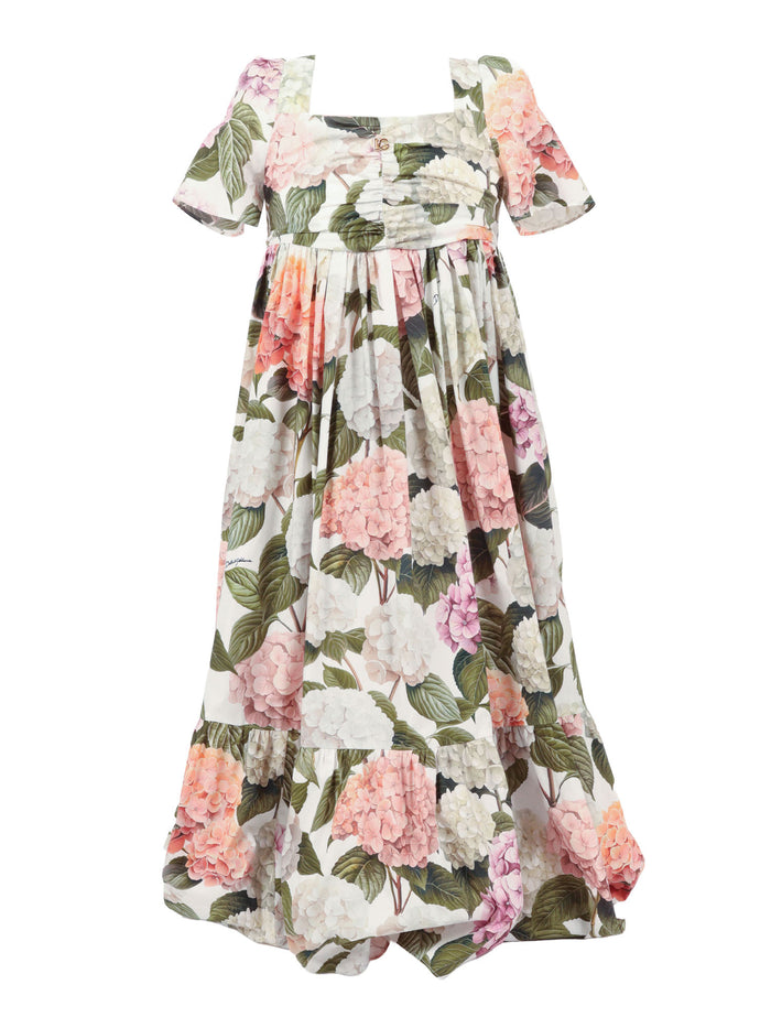 Short Sleeves Dress White Cotton