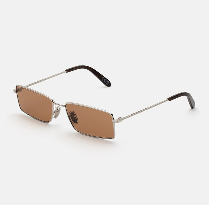Retrosuperfuture CHOPPER BROWN MARBLE Silver Argento Metal Occhiali Da Sole