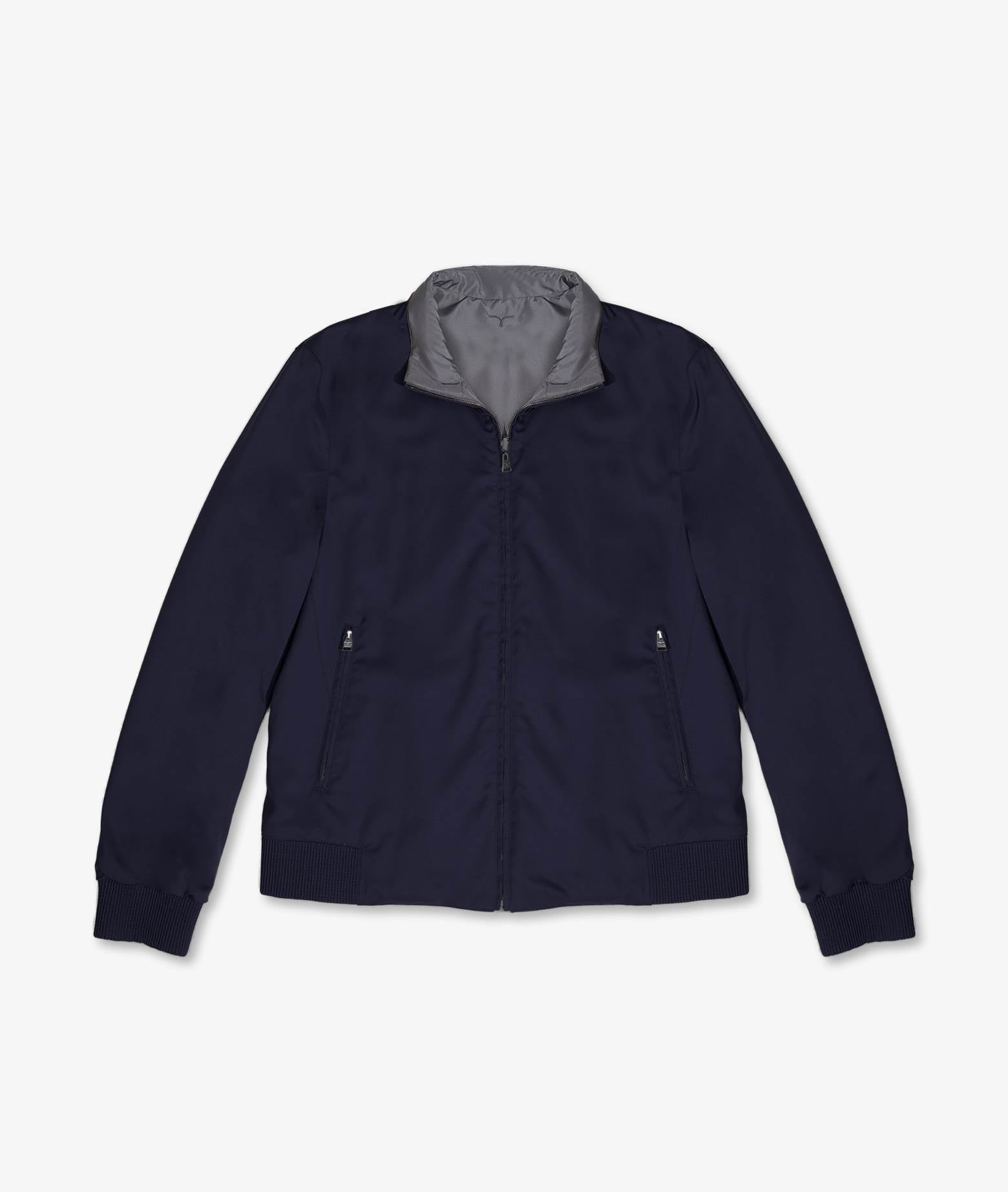 Reversible Wool Jacket Lightgray Sportswear (no Padding)