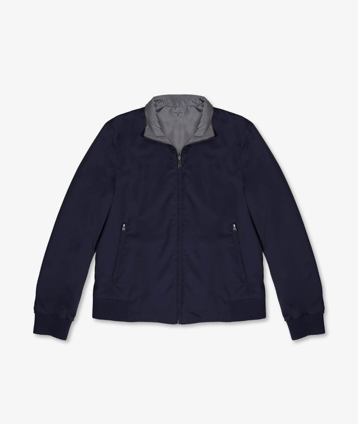 Reversible Wool Jacket Navy Sportswear (no Padding)