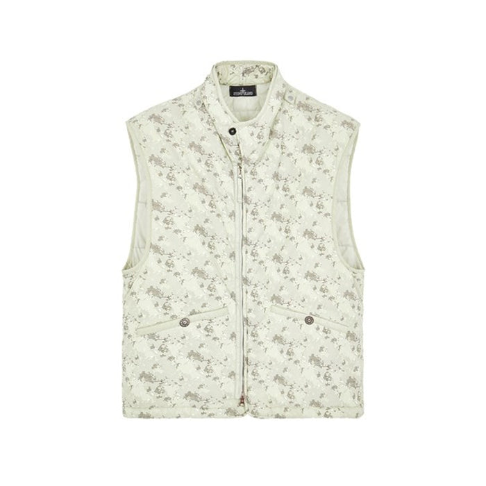 Stone Island Printed Brushed Gilet Green Polyamide