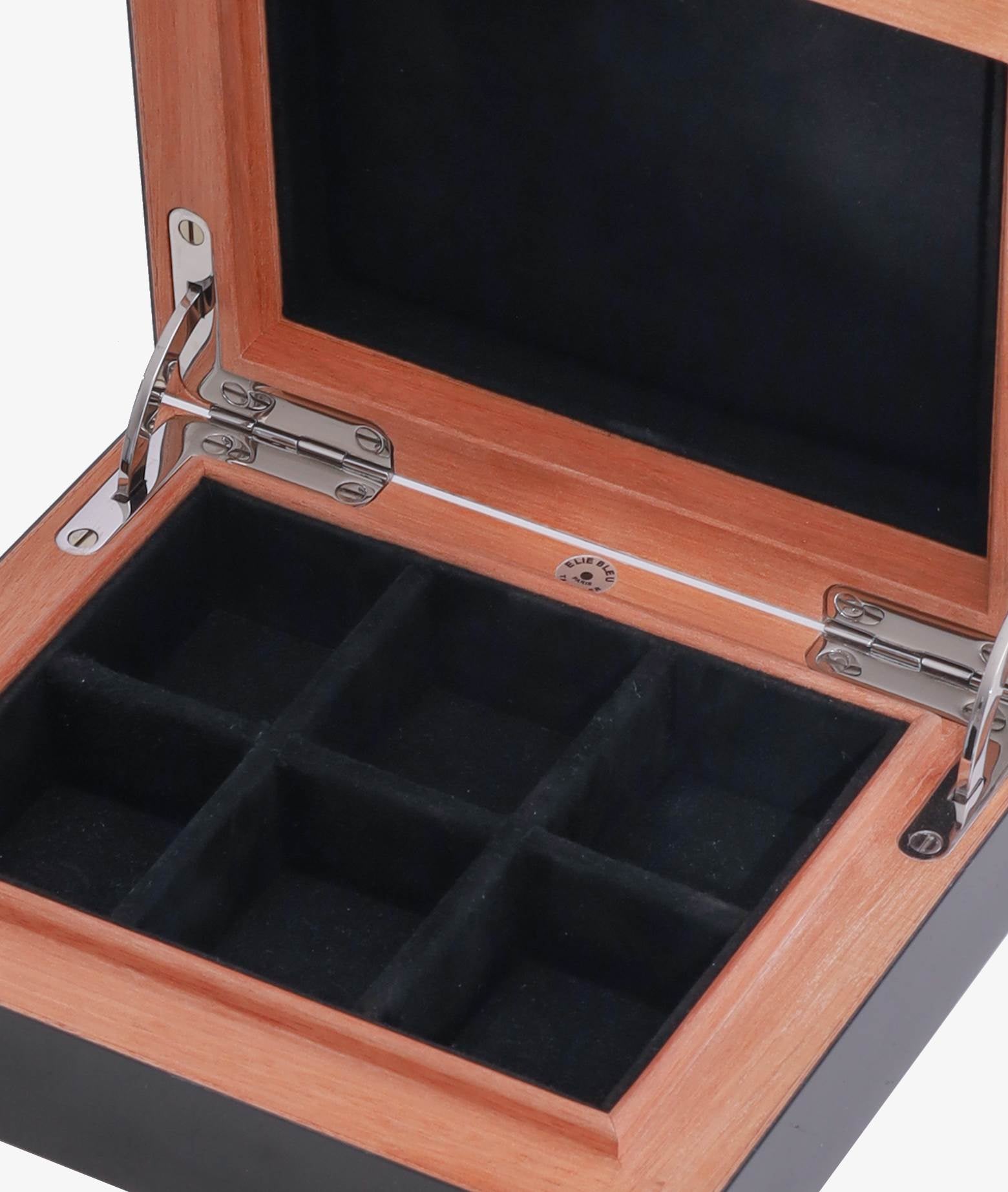Black Cufflink Box Neutral Jewelry Case