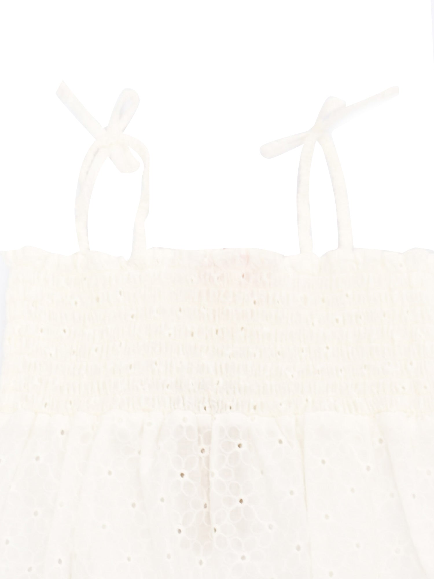 DUDU-COTTON DAISIES EMBROIDERY 01 White Romper