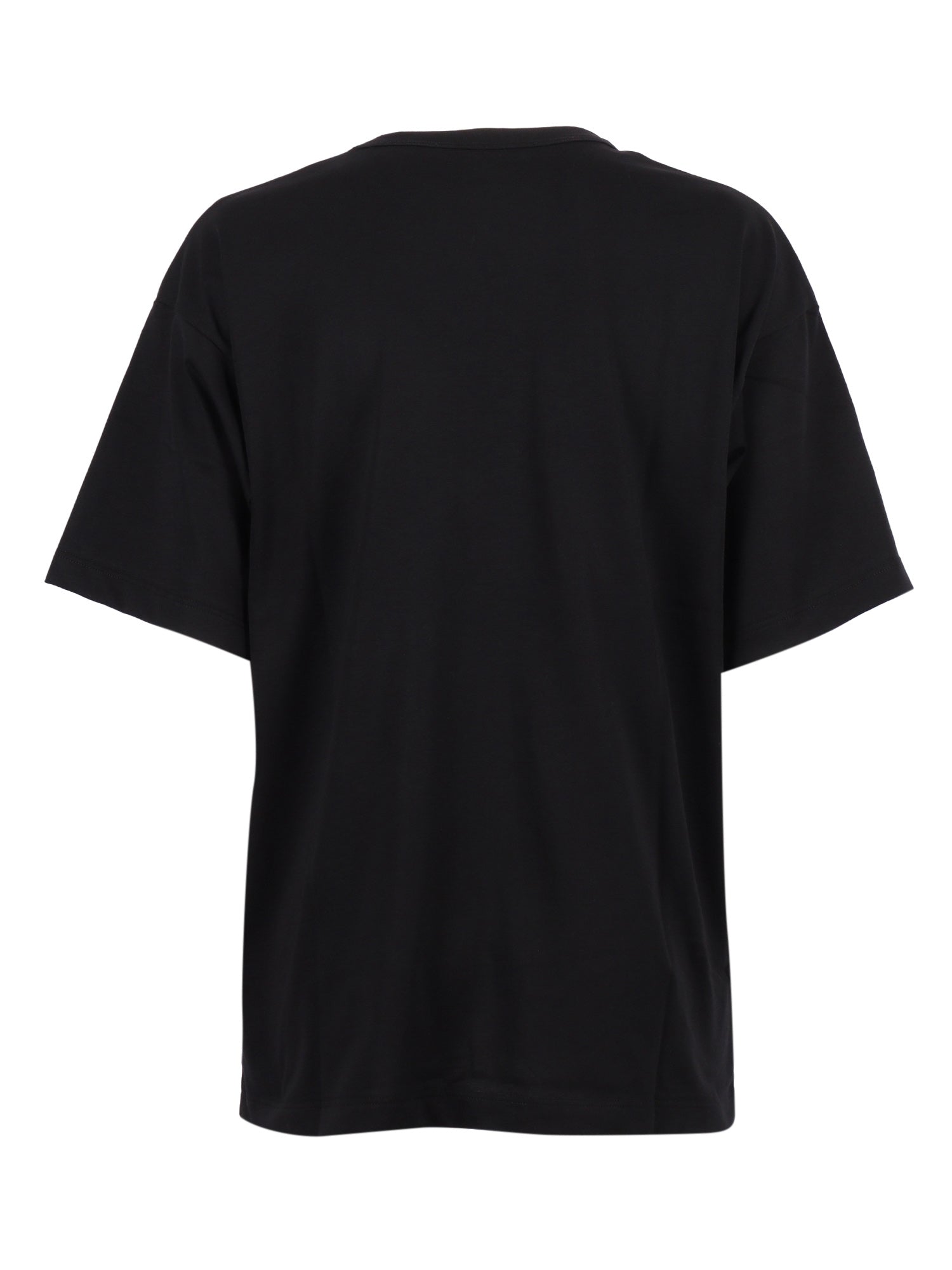 T-Shirt Black Cotton Short Sleeves