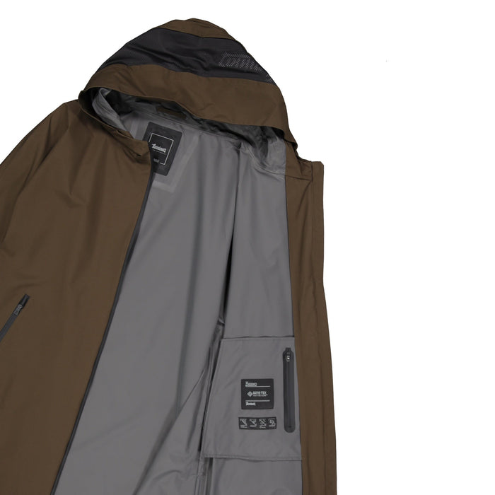 Herno Hooded Zipped Coat Green Polytetrafluoroethylen