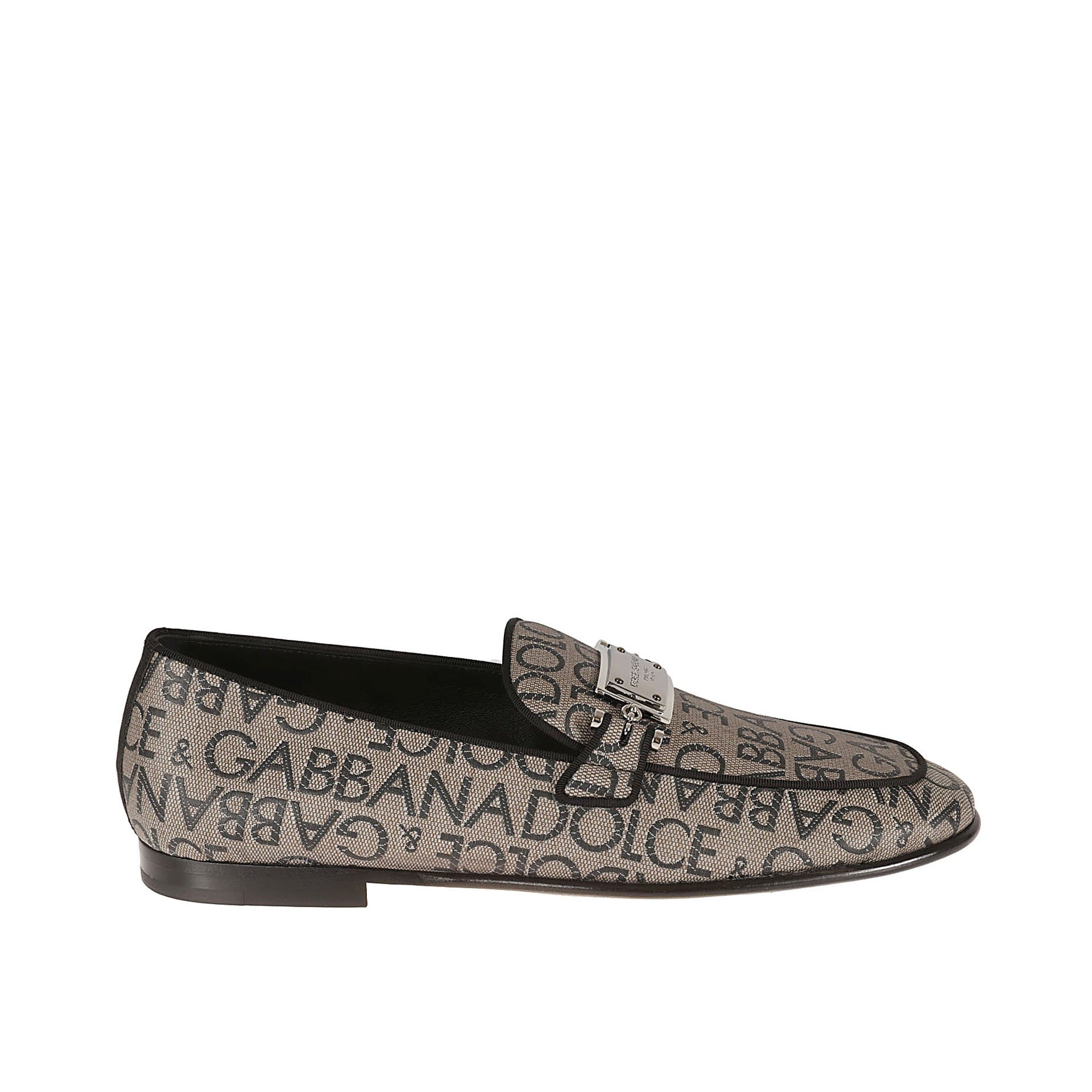 Jaquard Loafers Brown Calf Leather