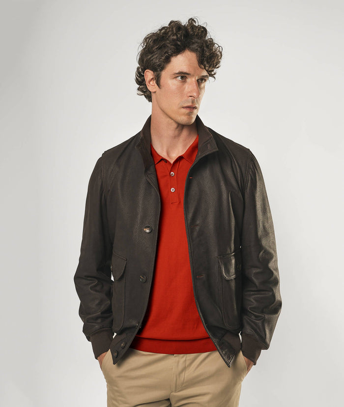 Leather Jacket Newcastle Brown Blouson