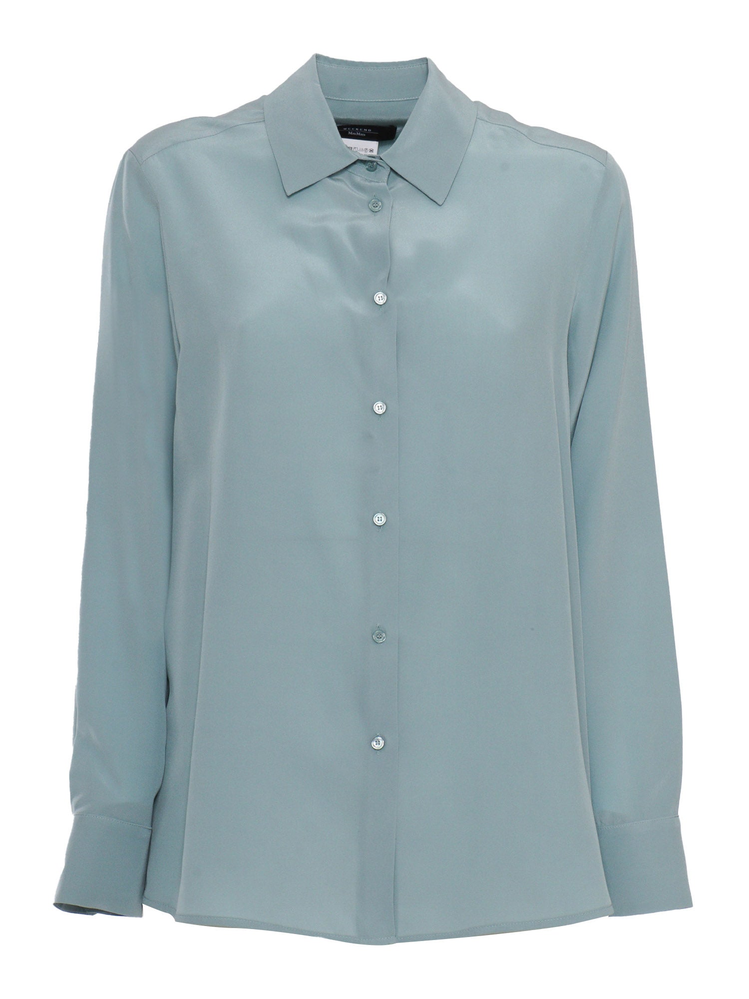 ALMINA Shirt Green Silk