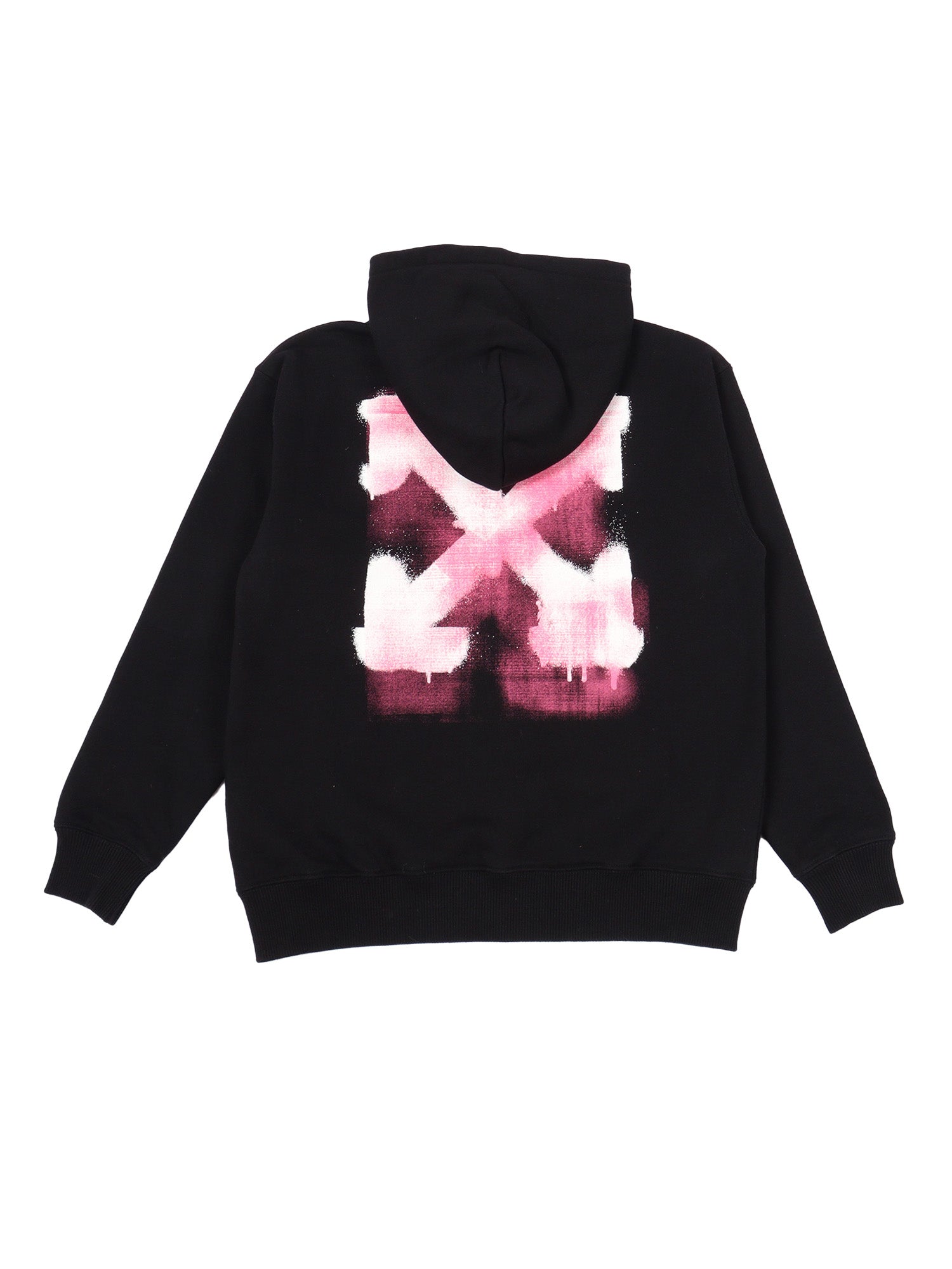 Arrow Spray Hoodie Zip Up Black - Fuchsi Sweatshirt