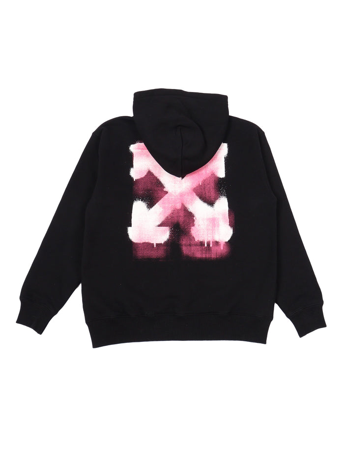 Arrow Spray Hoodie Zip Up Black - Fuchsi Sweatshirt