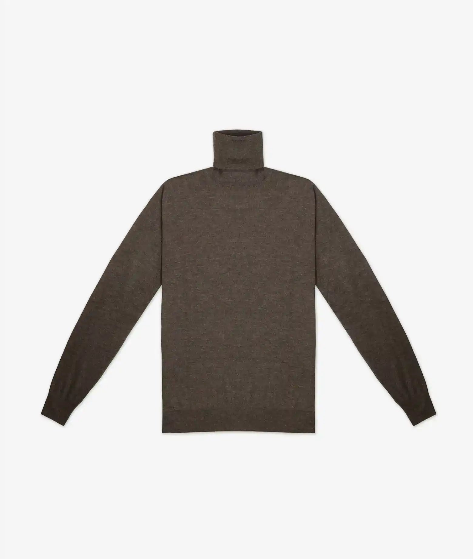Turtleneck Cashmire And Silk Sweater Salisburgo Beige High Turtle Neck