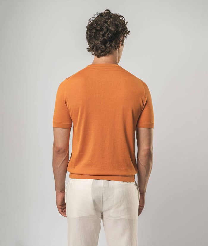 Silk And Cotton T-Shirt Capri Ivory Basic Light Kintwear