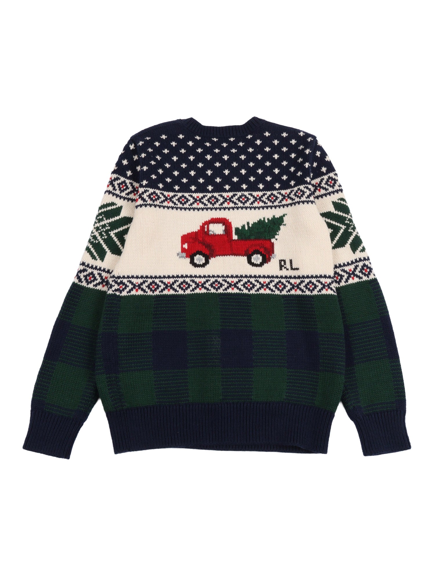 Sweater-Pullover Blue Cotton Crewneck