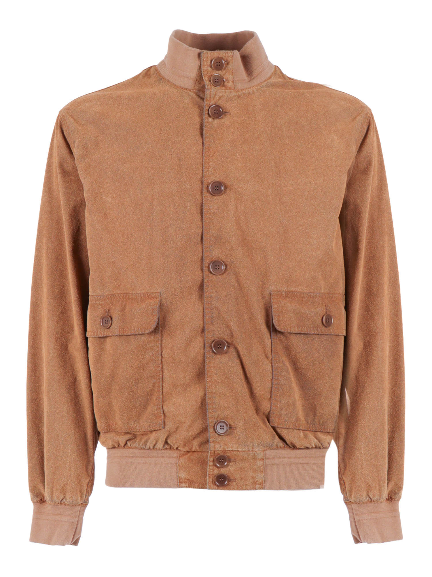 Man Jacket Brown Polyester Heavy