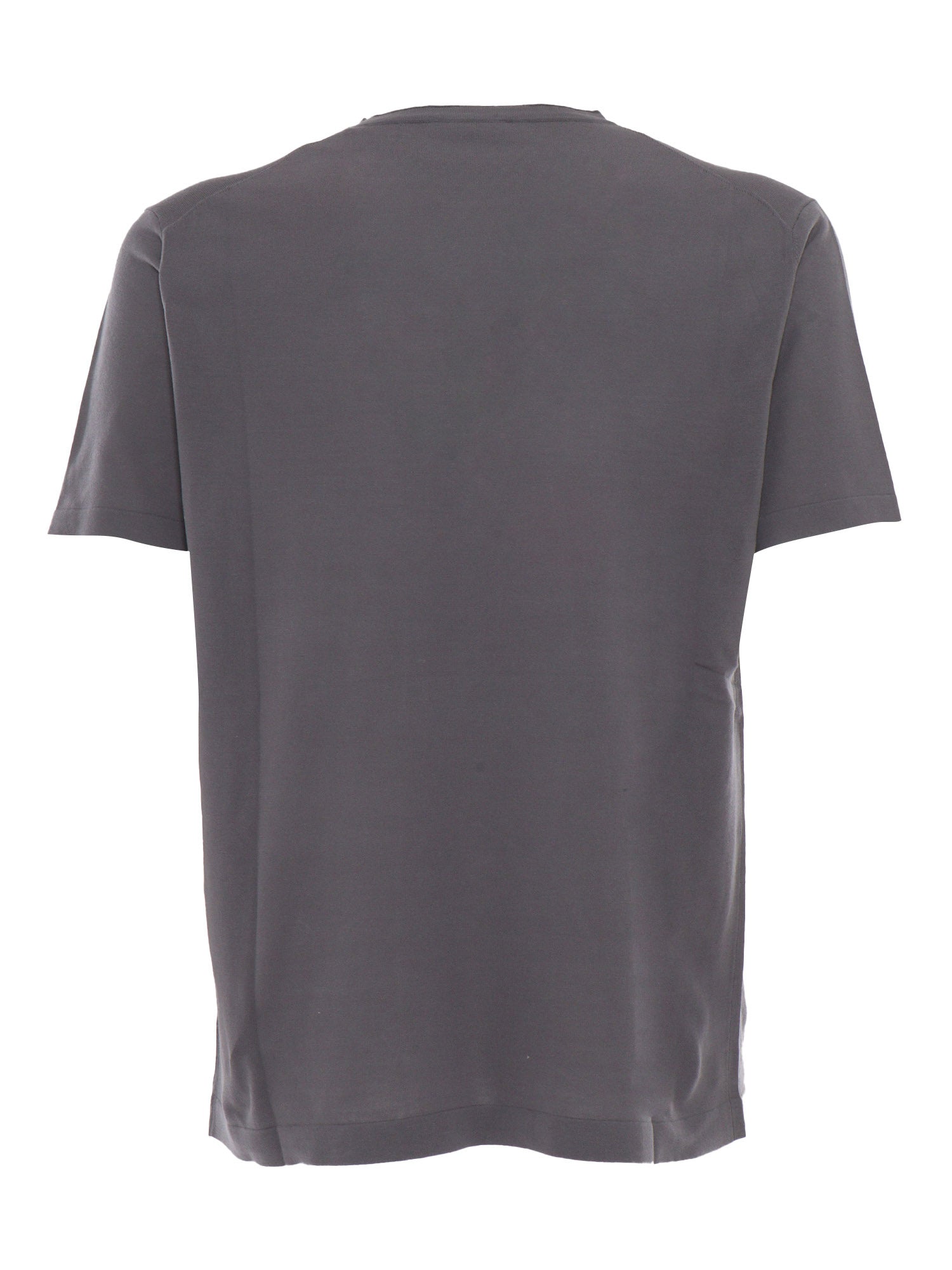 SHORT SLEEVE SWEATER Grey Cotton Crewneck