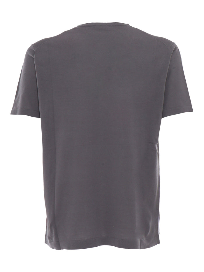 SHORT SLEEVE SWEATER Grey Cotton Crewneck