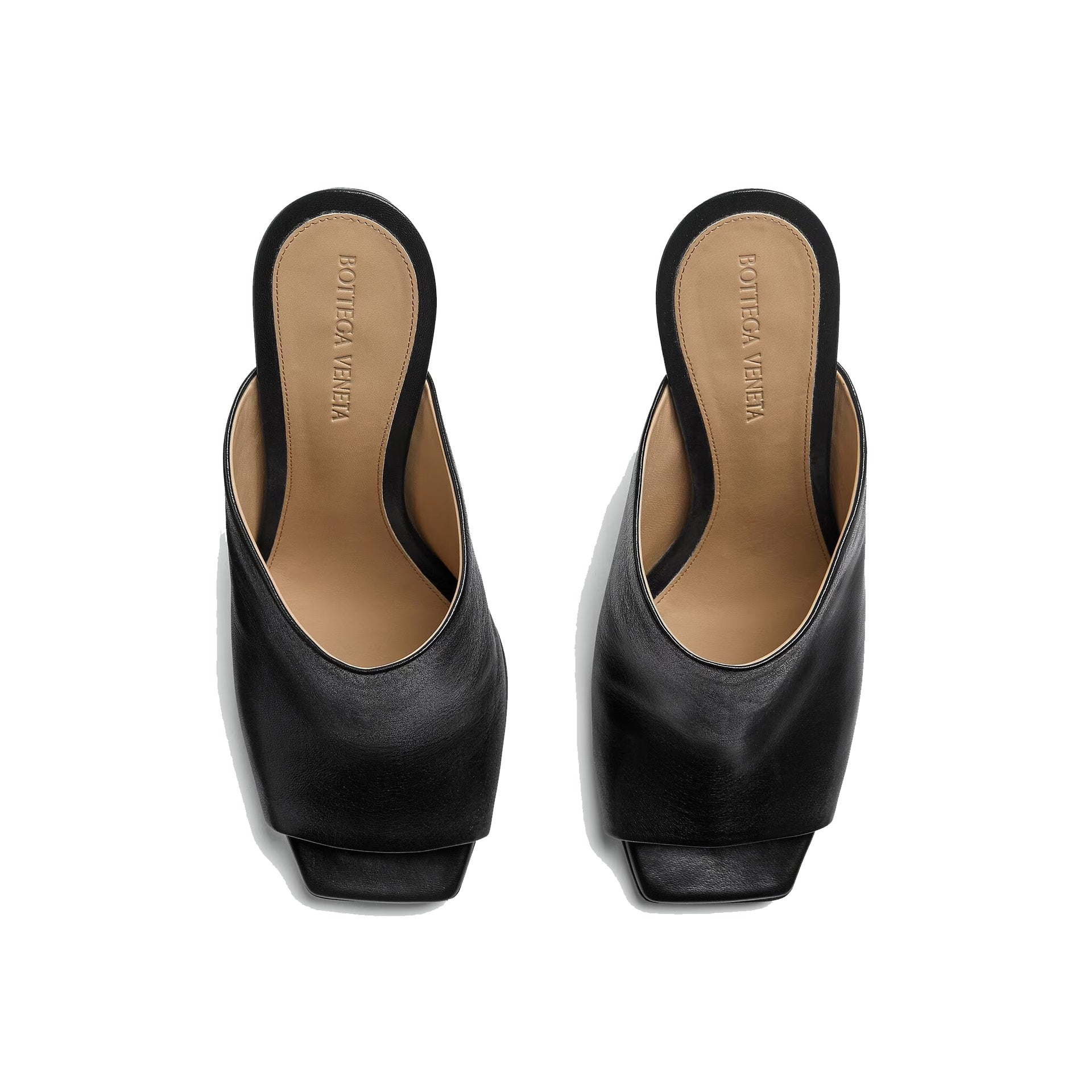 Knot Leather Mules Black Lamb