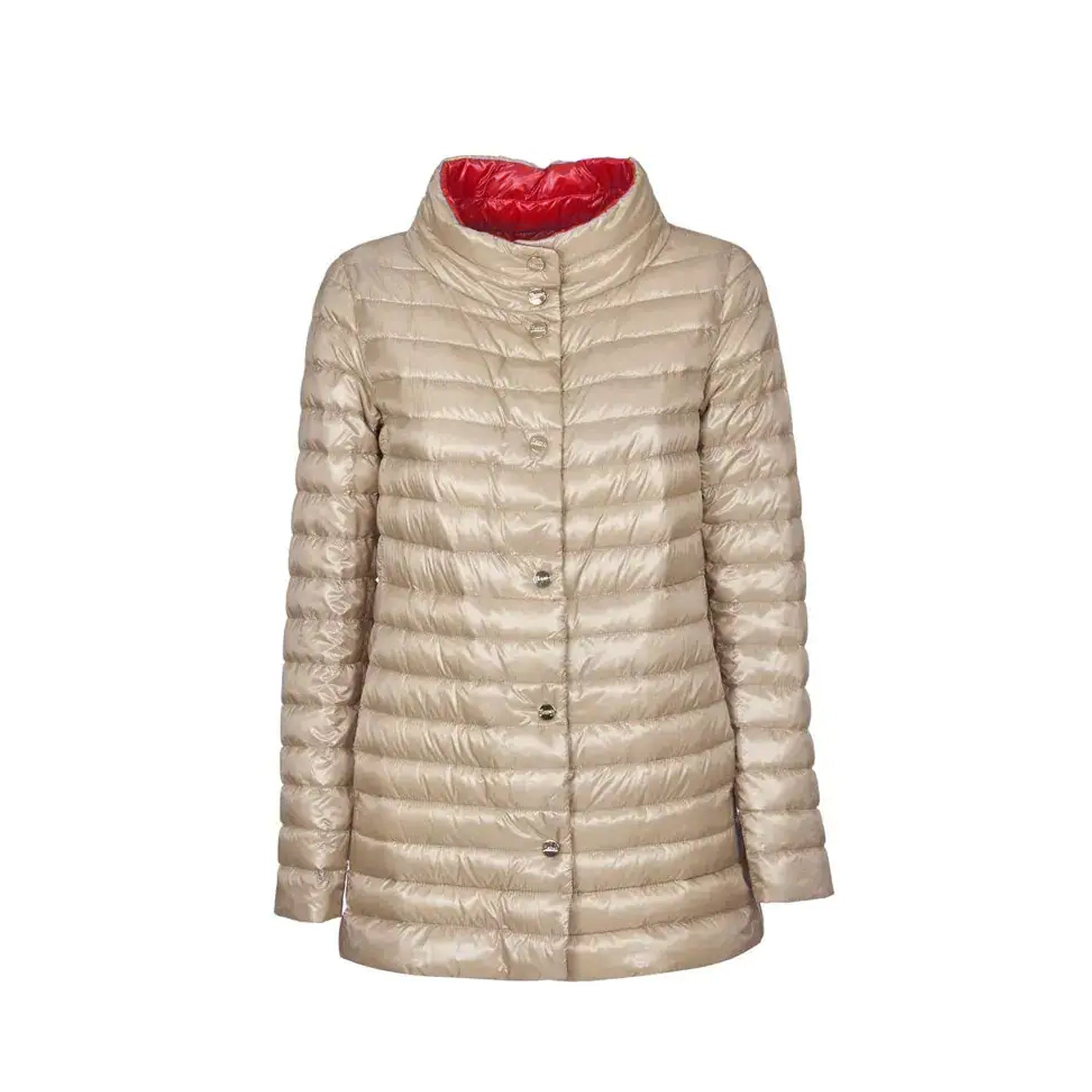 Herno Ultralight Reversible Down Coat Beige Polyamide