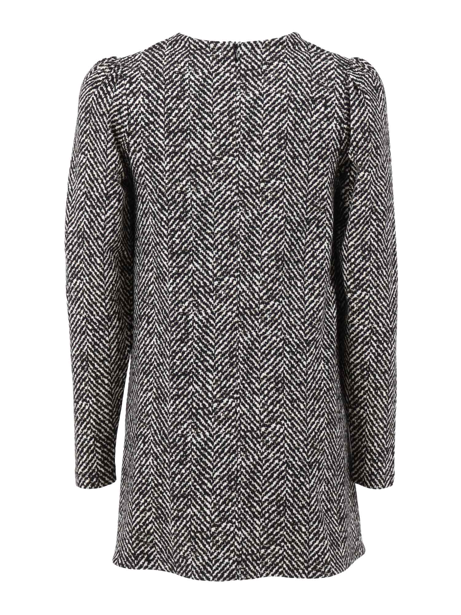 Long Sleeves Dress Grey Cotton Elastane Lining