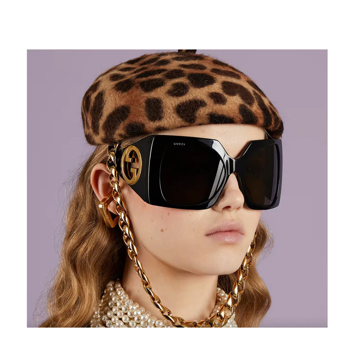 GG1255S 001 Nero Acetate Occhiali Sole
