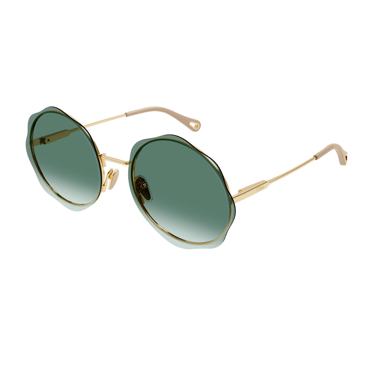 Chloé CH0202S Linea 002 Gold Green Oro Metal Occhiali Da Sole