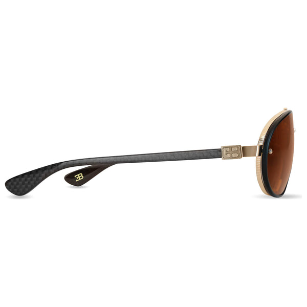 Preloved - Bugatti Mens 63mm Matte Black Rose Gold Sunglasses 10-Mbk-Rg One Color