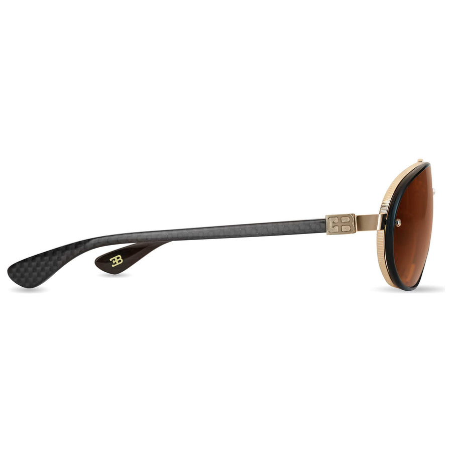Preloved - Bugatti Mens 63mm Matte Black Rose Gold Sunglasses 10-Mbk-Rg One Color