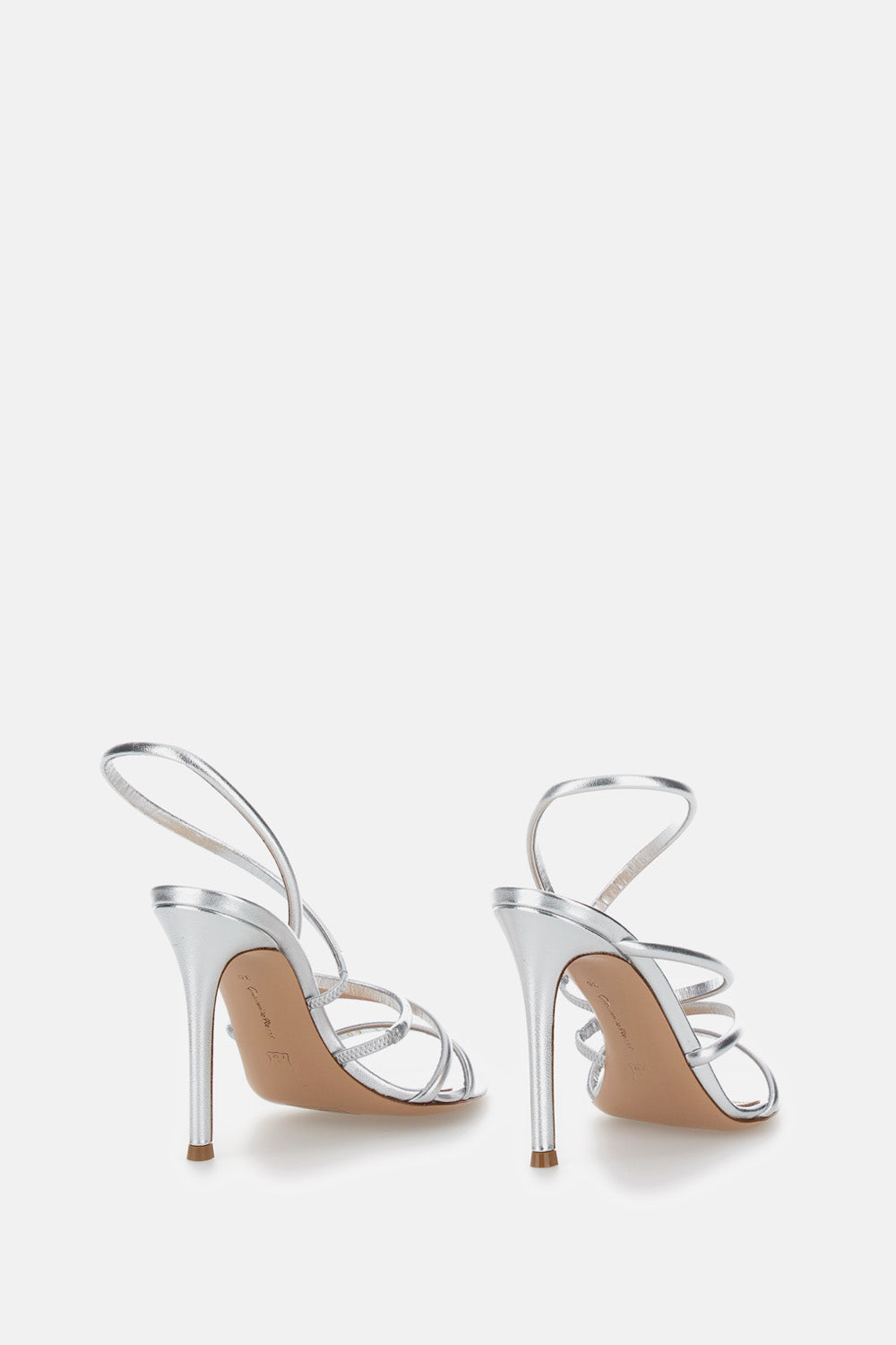 Gianvito Rossi With Heel Silver Lamb Leather