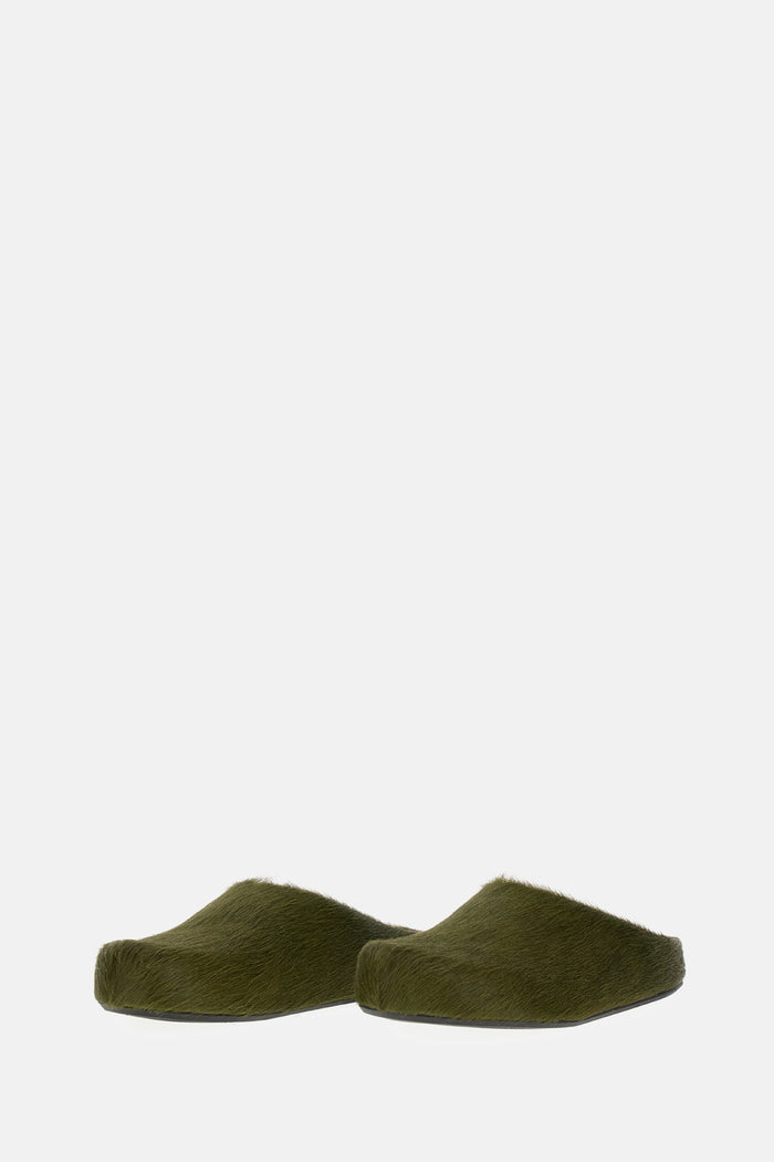 Marni Flat shoes Green Calf Leather