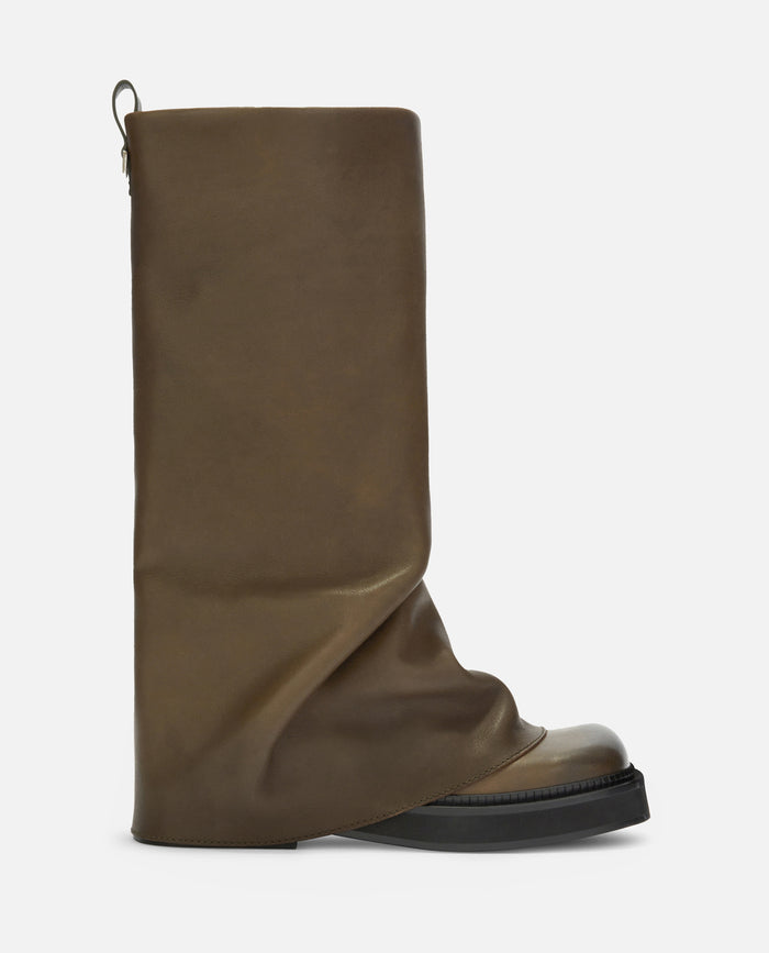 The Attico Boots Green Calf Leather