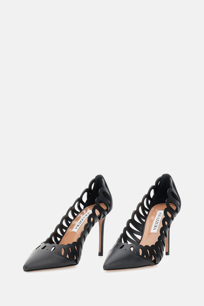Aquazzura With Heel Black Calf Leather