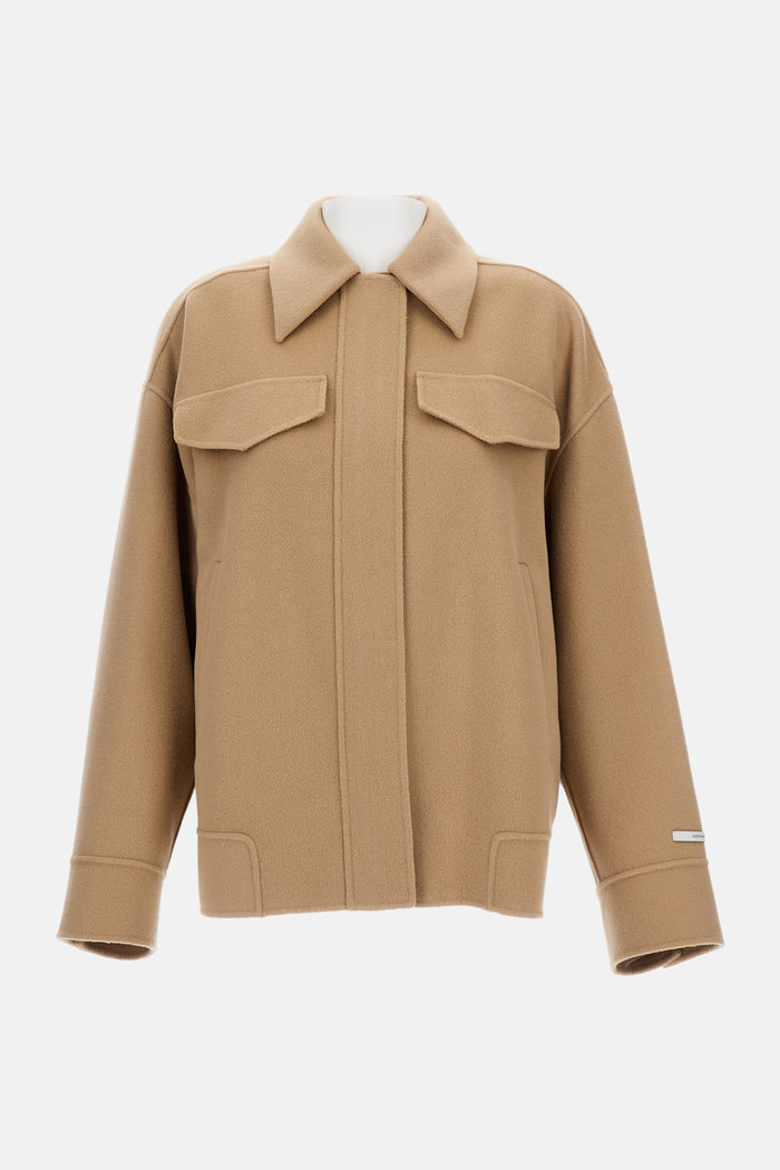 Sportmax Jackets Beige Virgin Wool