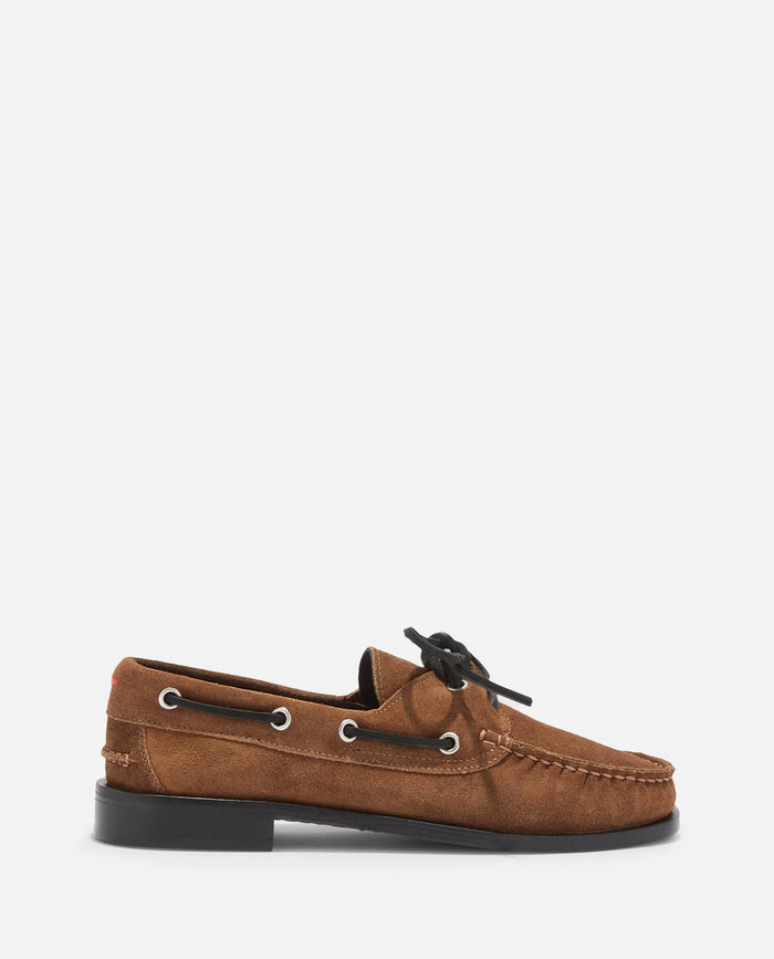 AEYDE Flat shoes Brown Cow Suede Leather