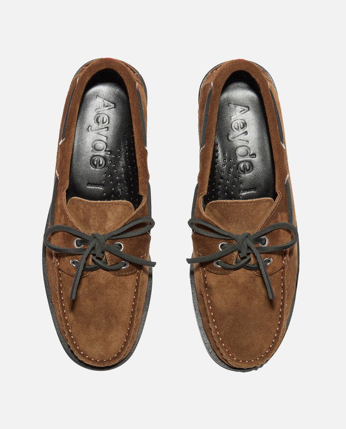 AEYDE Flat shoes Brown Cow Suede Leather