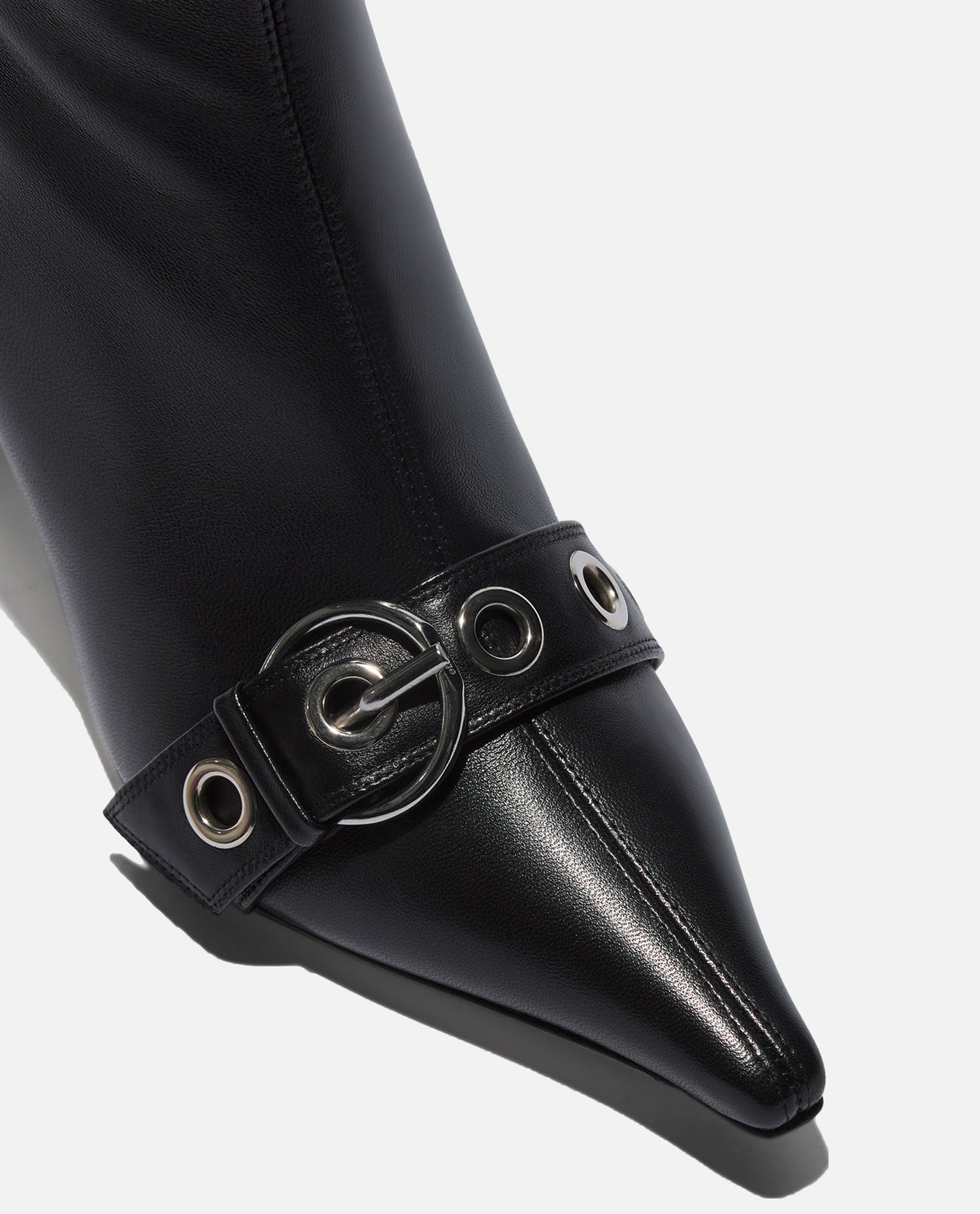 AEYDE With Heel Black Nappa Leather