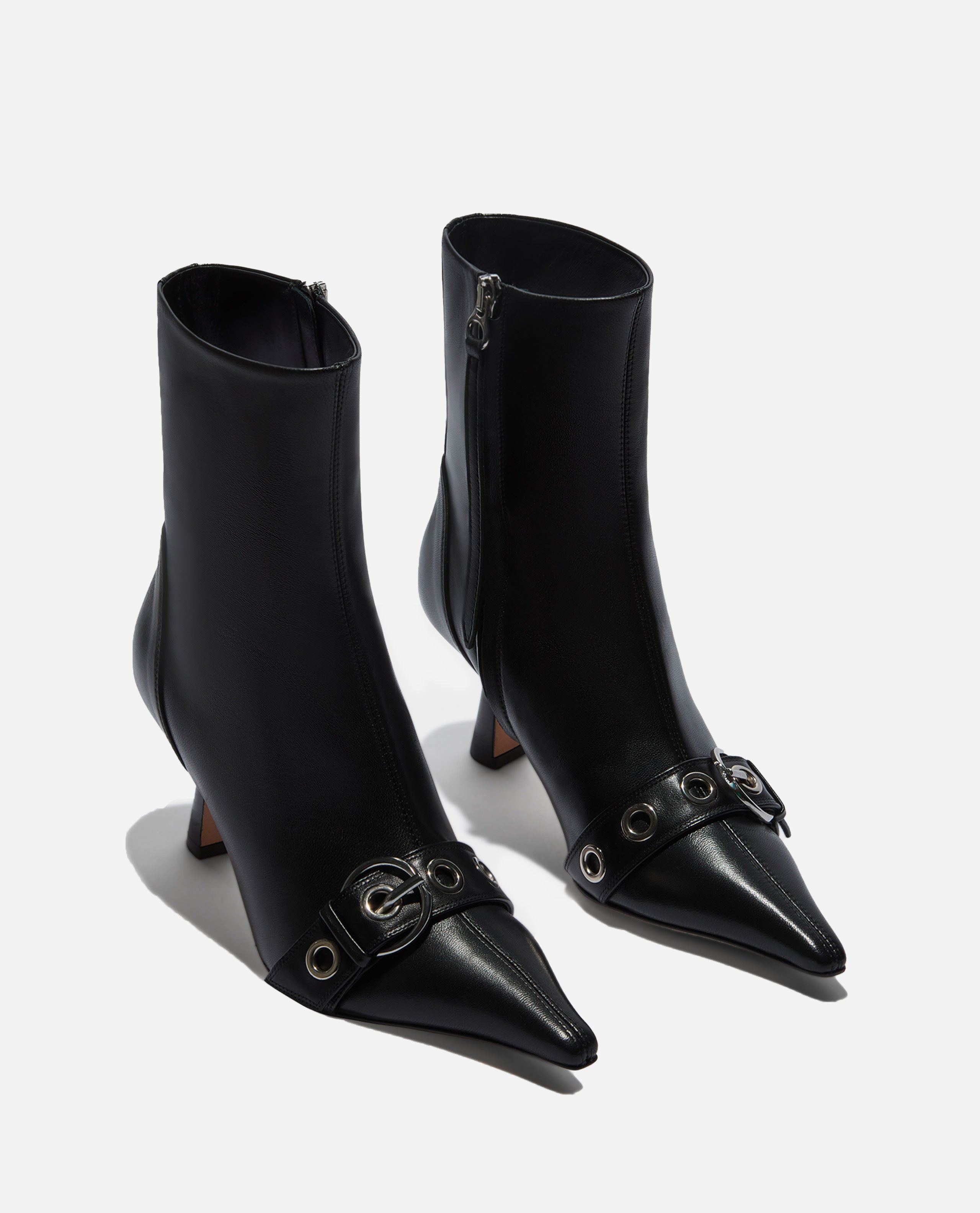 AEYDE With Heel Black Nappa Leather
