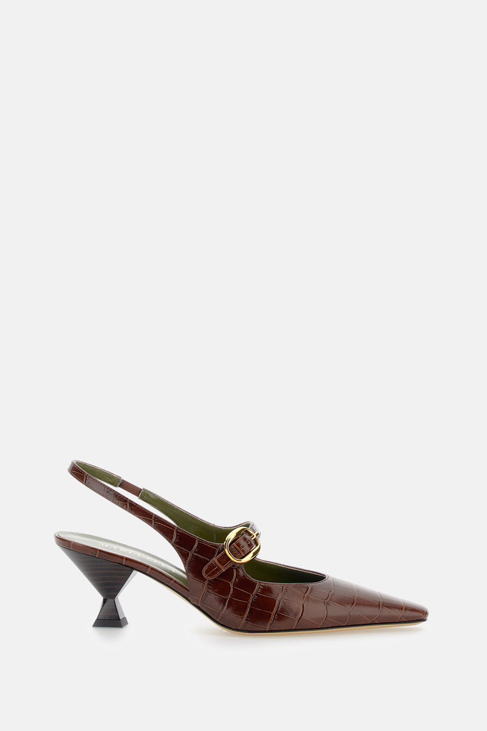 MARIA LUCA With Heel Brown Calfskin Leather