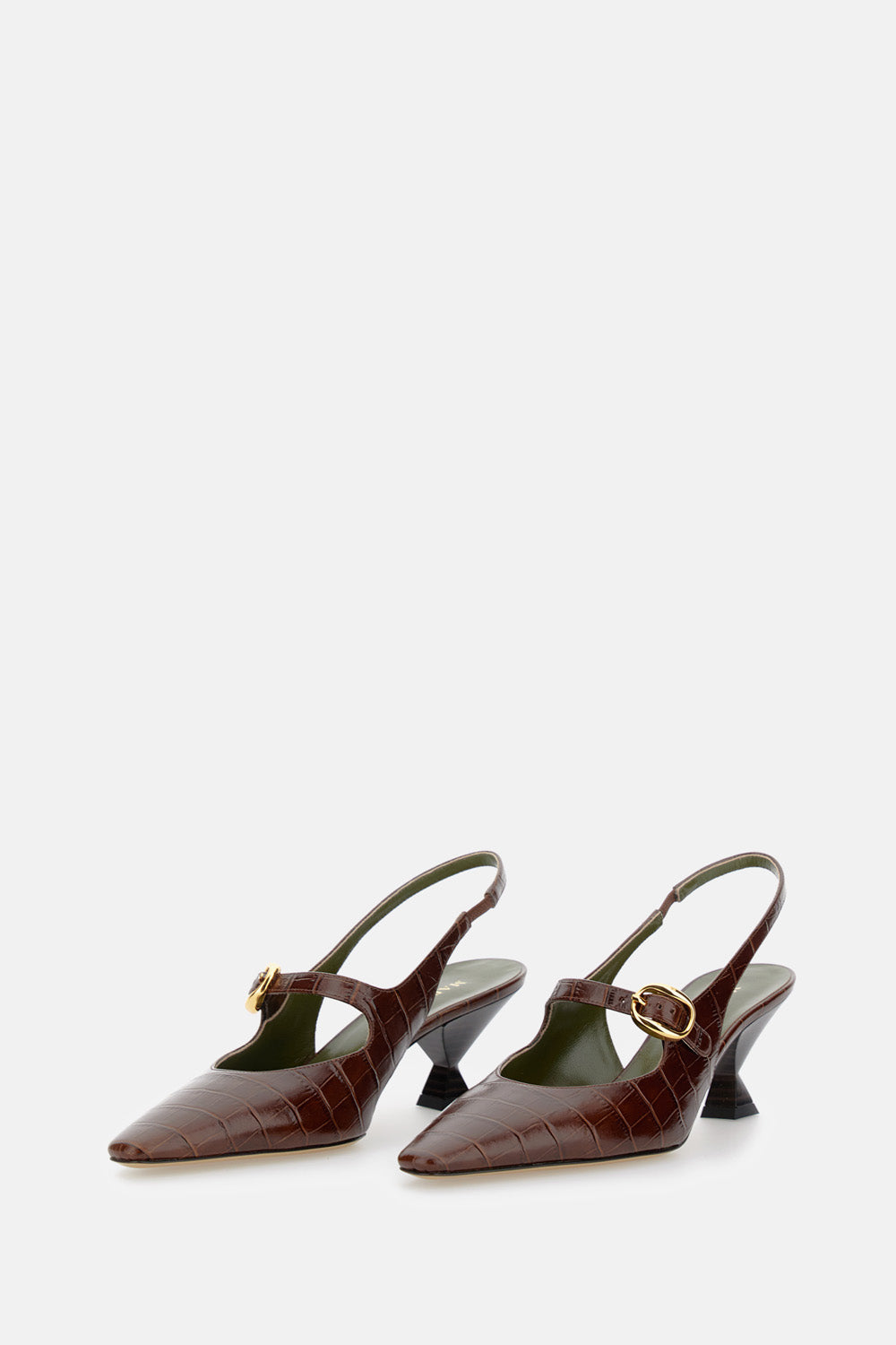 MARIA LUCA With Heel Brown Calfskin Leather