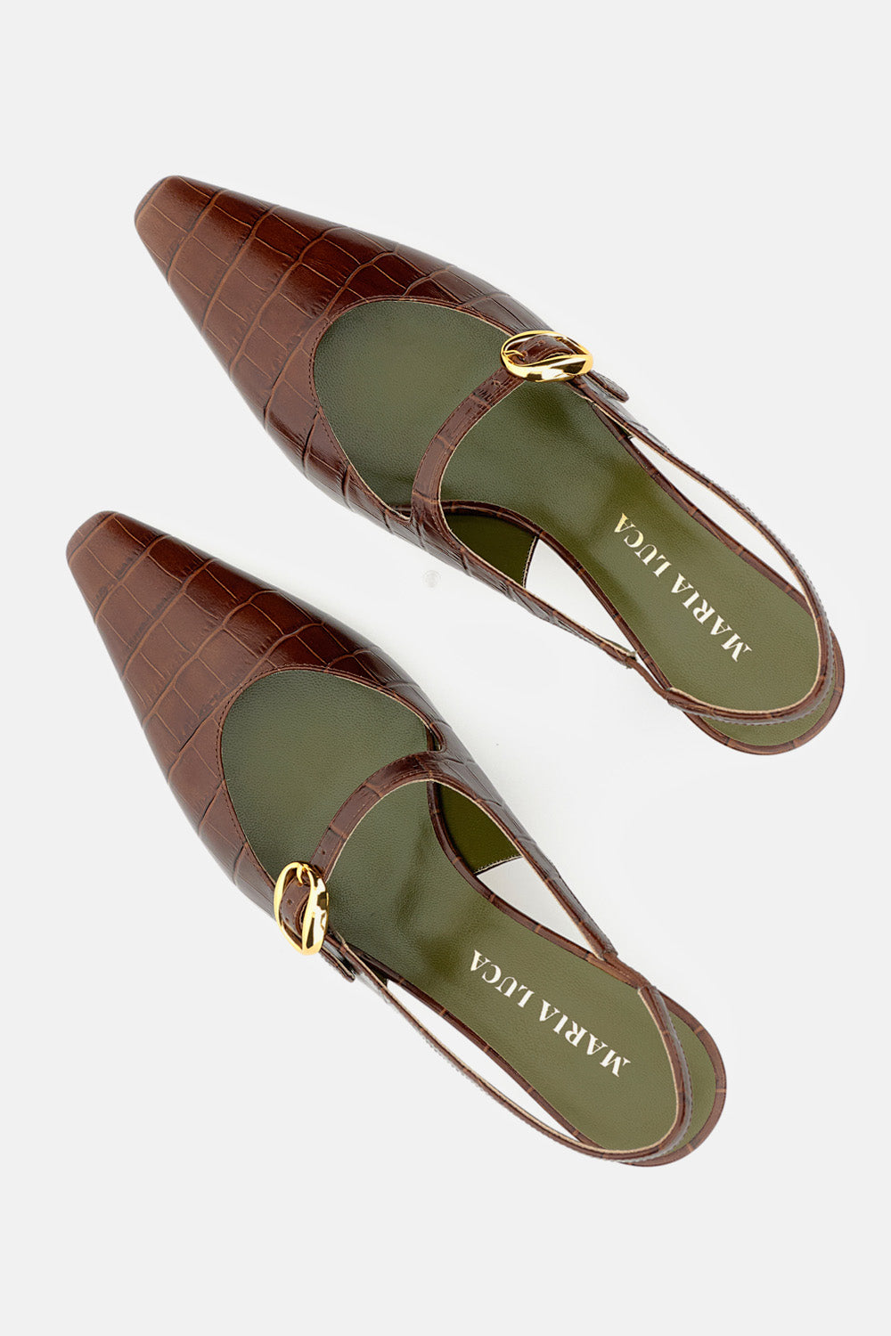 MARIA LUCA With Heel Brown Calfskin Leather