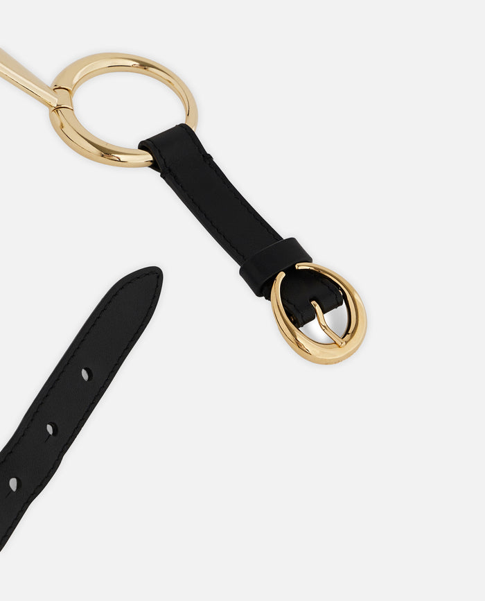 RABANNE Bijoux Black Leather / Brass