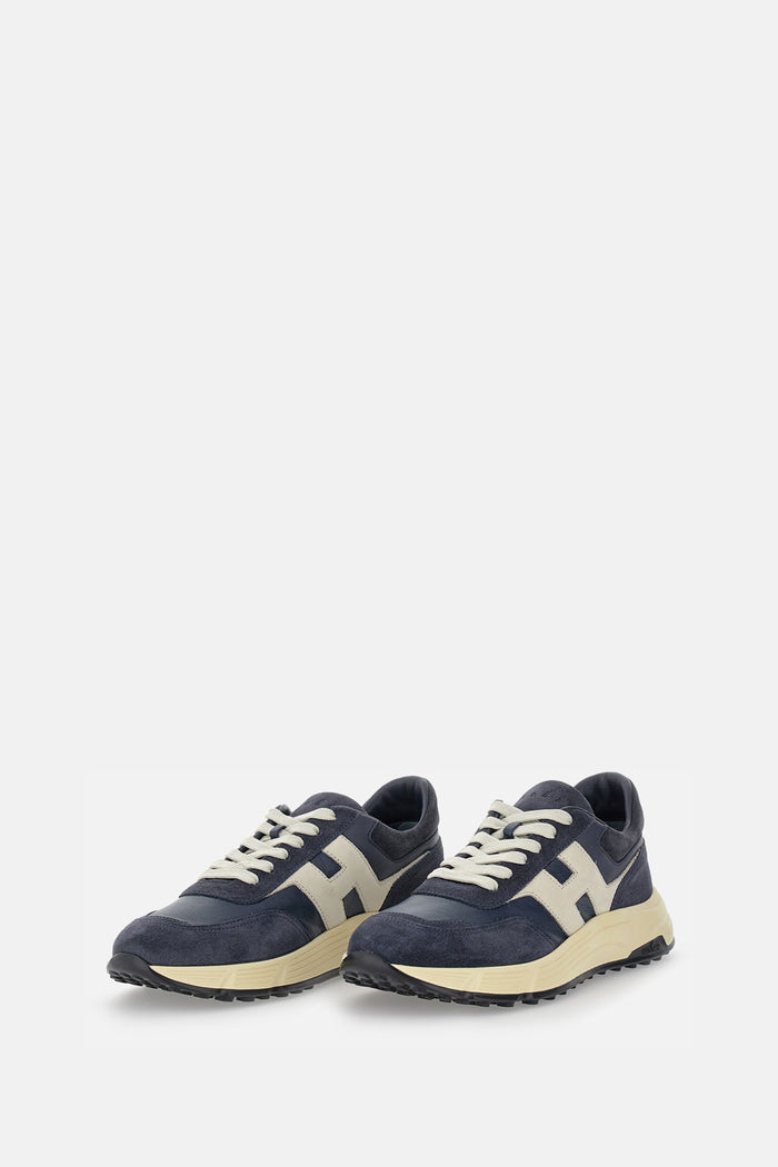 Hogan Sneakers Blue Calfskin Mutton Leather