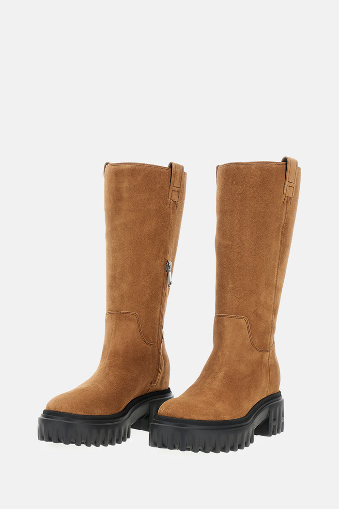 Hogan Boots Brown Calf Leather